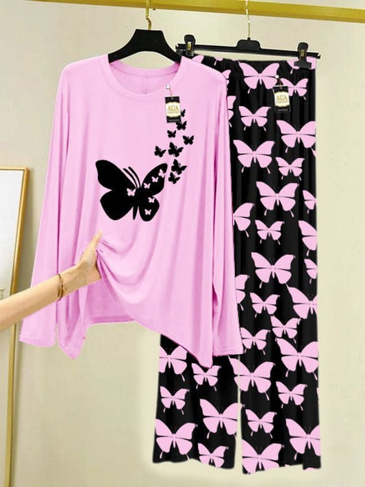 Blushing Butterfly Pajama Set"