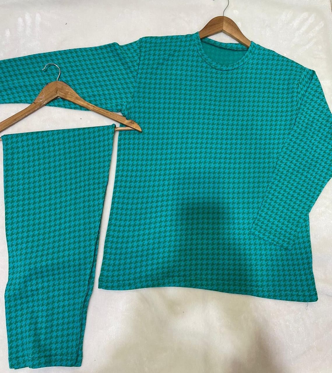 Women's Geometric Print Long-Sleeve Pajama Set