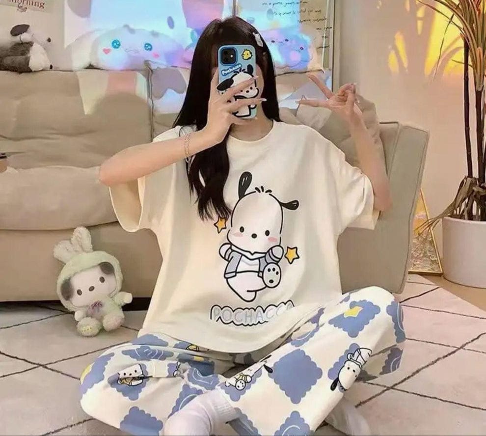 Women's Pochacco Character Short-Sleeve Pajama Set