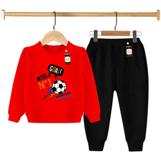 World No. 1 Soccer Champion Kids Tracksuit - Black