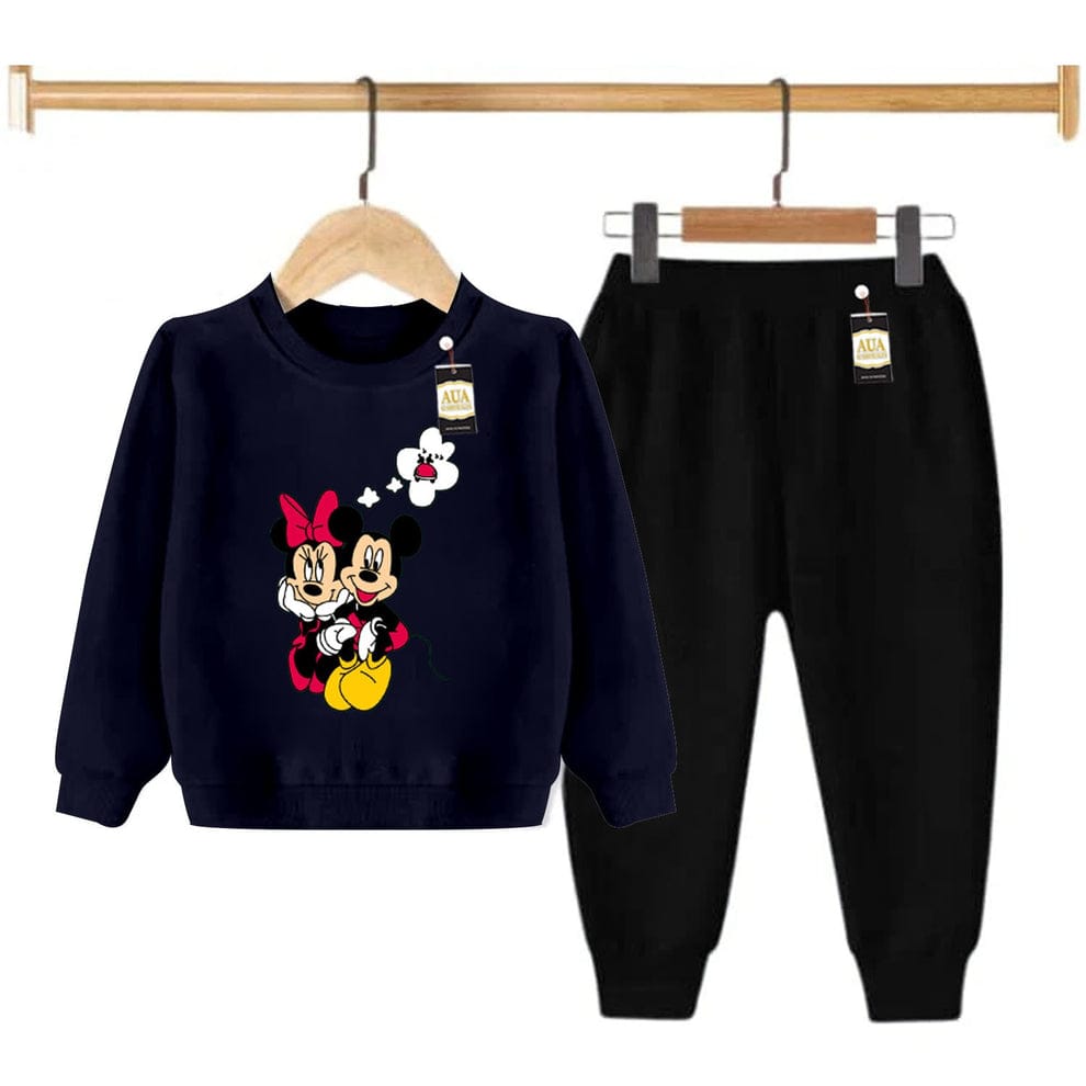 Mickey & Minnie Mouse Kids Fleece Tracksuit - Sky Blue